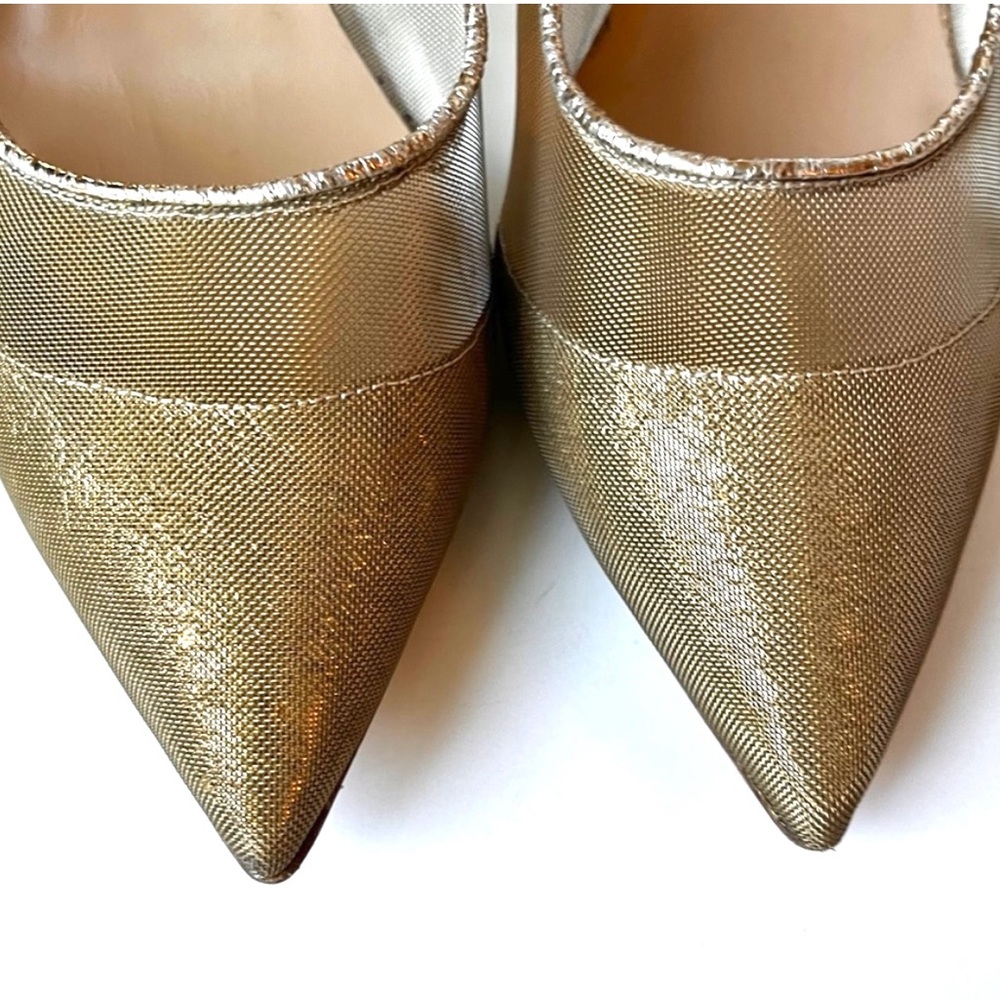 DVF Gold Mesh Stiletto Heels 9.5 - Picture 8 of 11